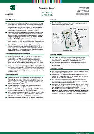 PDF-Download GAP CONTROL - Operation Manual