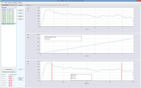 With the data transferred to the PC, the information can easily be statistically evaluated