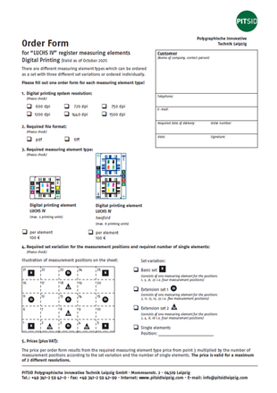 LUCHS IV - Digital Printing - Order form